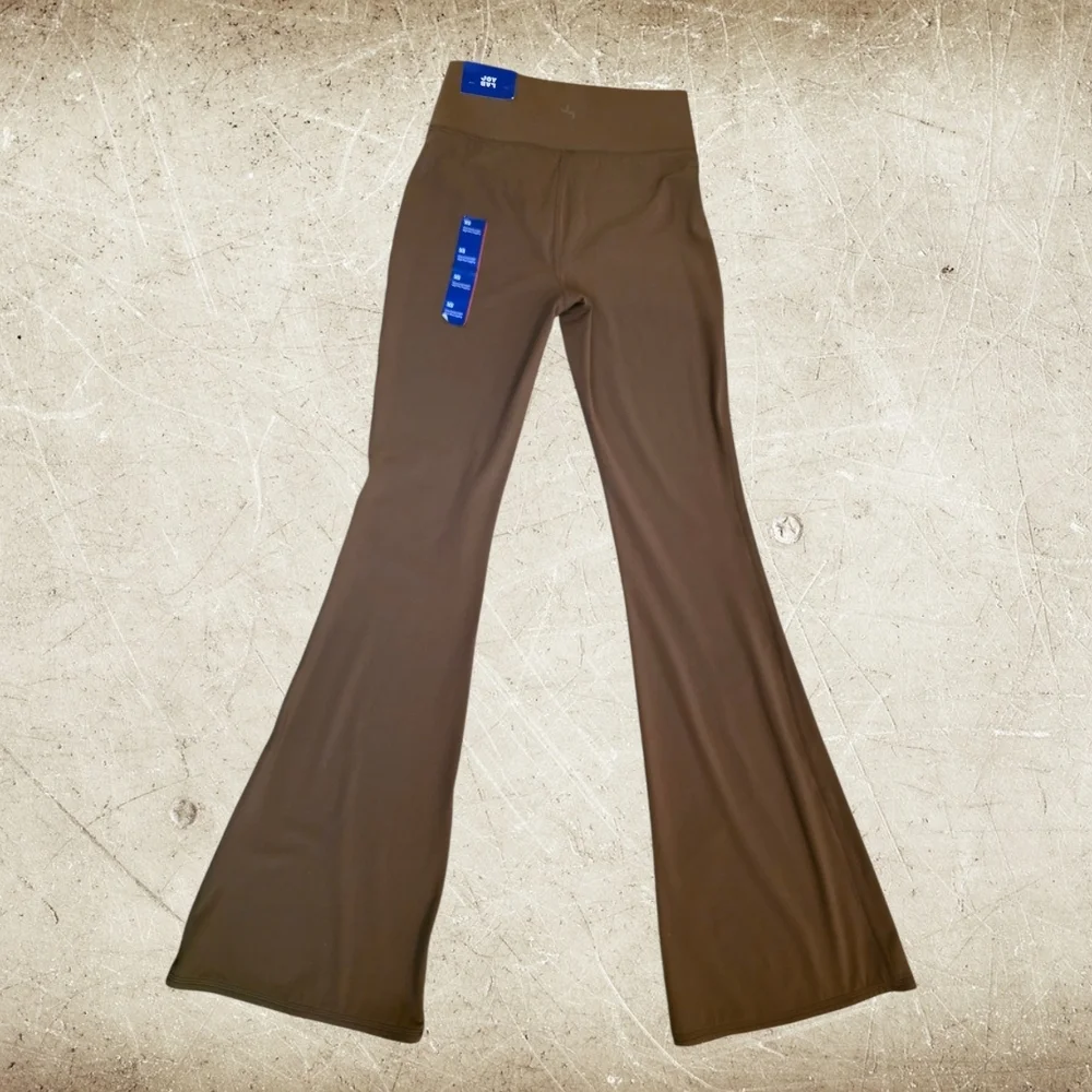 JoyLab NWT Brown Matching Activewear Set XS Flare Leggings & Cropped Top - Picture 10 of 11